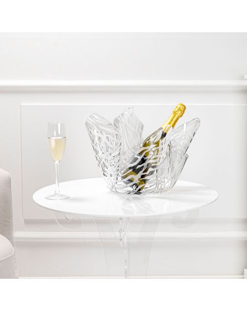 Vase Drappeggi transparent - 21x17x14 cm