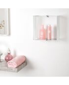 Cube mural Clio drappée transparent - 30x15x30 cm