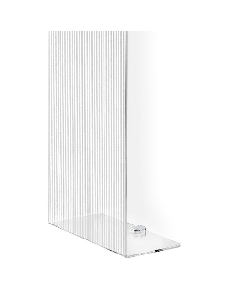 Porte-serviettes vertical mural Clio transparent - 25x13x76 cm