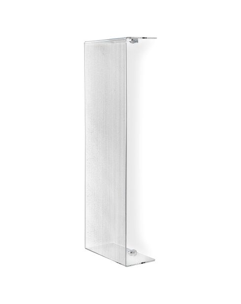 Porte-serviettes vertical mural Clio transparent - 25x13x76 cm