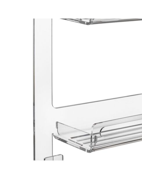 Estantería de ducha suspendida Clio transparente - 33x56x19 cm