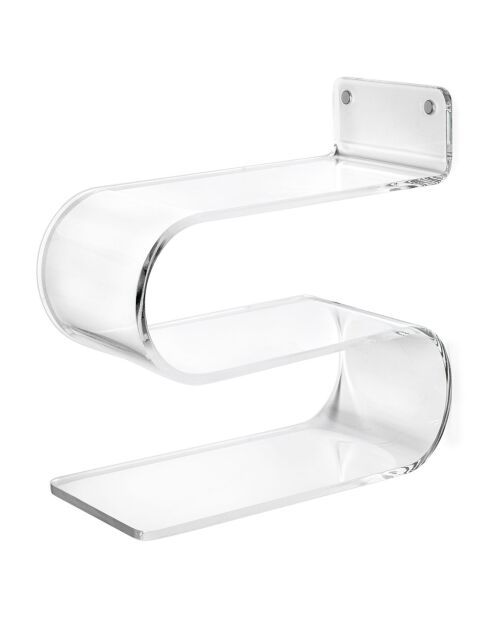 Etagère/Table de chevet Curvy transparente - 33x15x34 cm