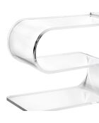 Etagère/Table de chevet Curvy transparente - 33x15x34 cm