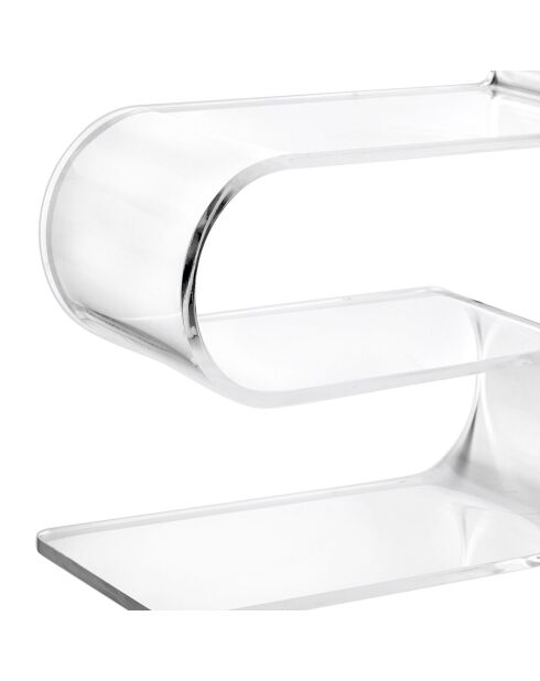 Etagère/Table de chevet Curvy transparente - 33x15x34 cm
