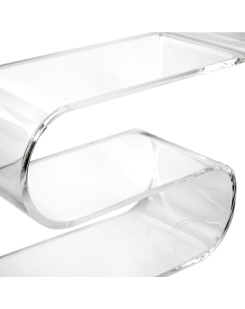 Etagère/Table de chevet Curvy transparente - 33x15x34 cm