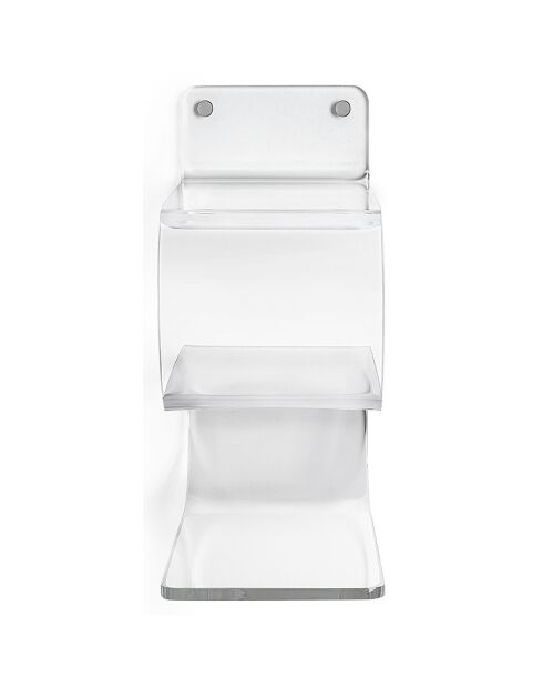 Etagère/Table de chevet Curvy transparente - 33x15x34 cm