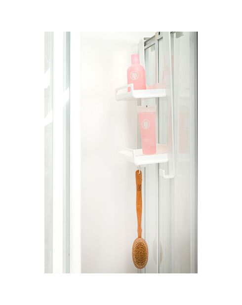 Etagère de douche à supsendre Clio blanche - 33x56x19 cm