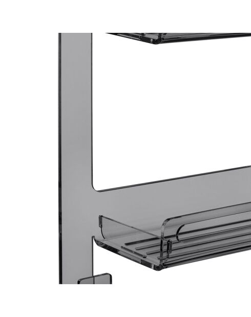 Estantería de ducha suspendida Clio ahumada - 33x56x19 cm