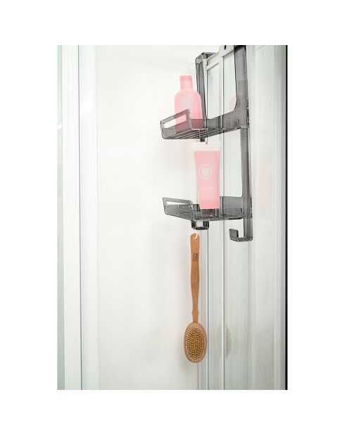 Estantería de ducha suspendida Clio ahumada - 33x56x19 cm