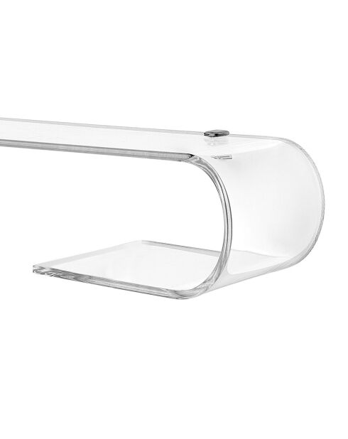 Console murale Curvy transparente - 88x24.5x16 cm