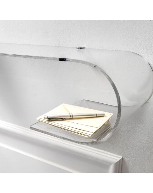 Console murale Curvy transparente - 88x24.5x16 cm