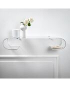 Console murale Curvy transparente - 88x24.5x16 cm