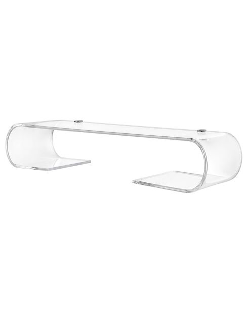 Console murale Curvy transparente - 88x24.5x16 cm