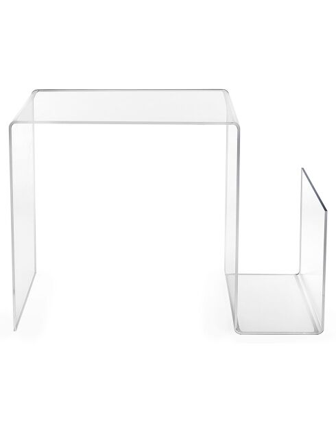 Table basse S transparente - 70x44x50 cm