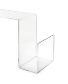 Table basse S transparente - 70x44x50 cm