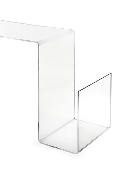 Table basse S transparente - 70x44x50 cm