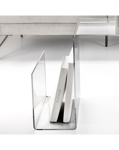 Table basse S transparente - 70x44x50 cm