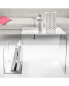 Table basse S transparente - 70x44x50 cm