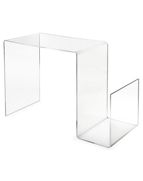 Table basse S transparente - 70x44x50 cm