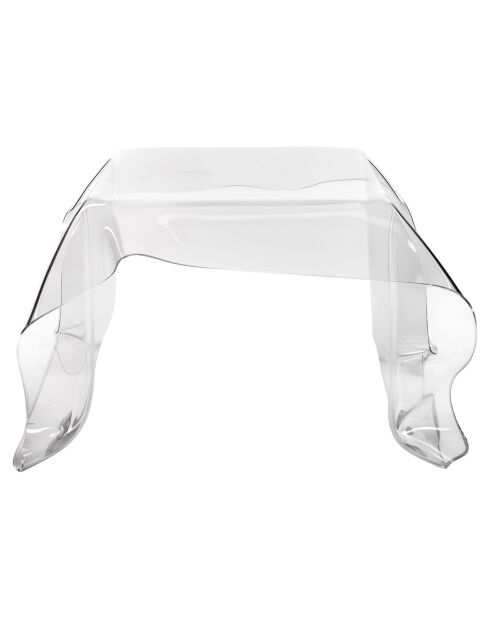 Table basse carrée Drappeggi transparente - 60x75x40 cm