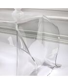 Table basse carrée Drappeggi transparente - 60x75x40 cm