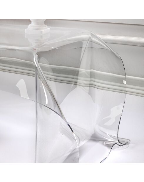 Table basse carrée Drappeggi transparente - 60x75x40 cm