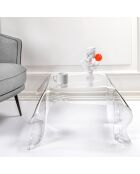 Table basse carrée Drappeggi transparente - 60x75x40 cm