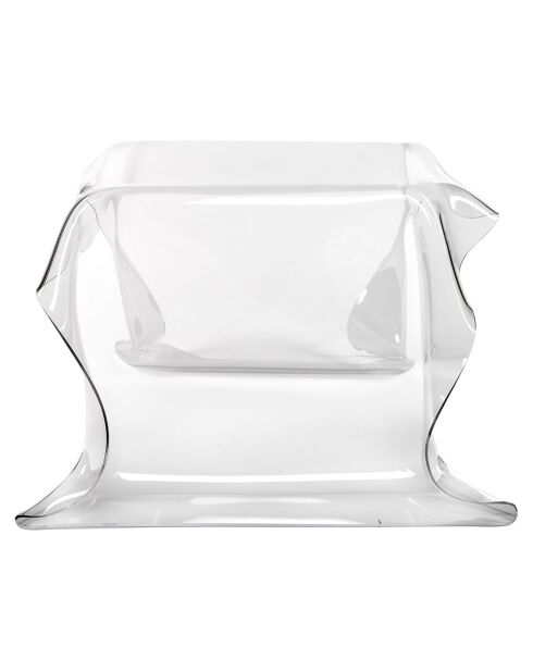 Table basse carrée Drappeggi transparente - 60x75x40 cm