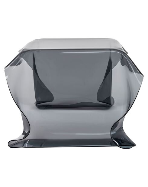 Table basse carrée Drappeggi gris fumé - 60x75x40 cm