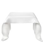 Table basse carrée Drappeggi blanche - 60x75x40 cm