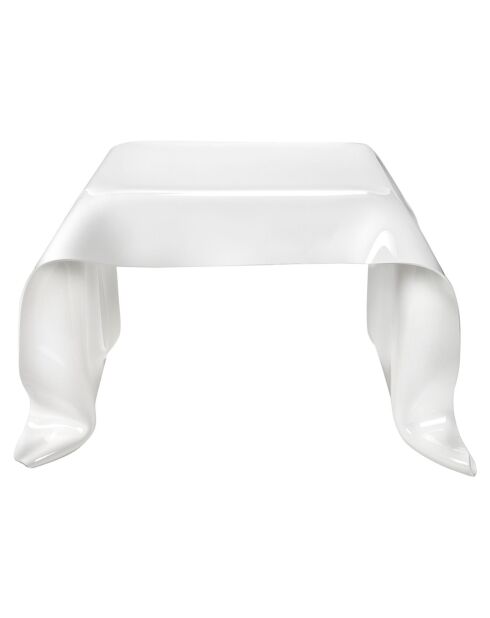 Table basse carrée Drappeggi blanche - 60x75x40 cm