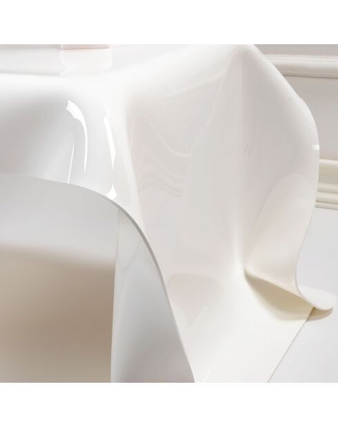 Drappeggi weißer quadratischer Couchtisch - 60x75x40 cm