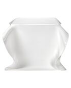 Table basse carrée Drappeggi blanche - 60x75x40 cm