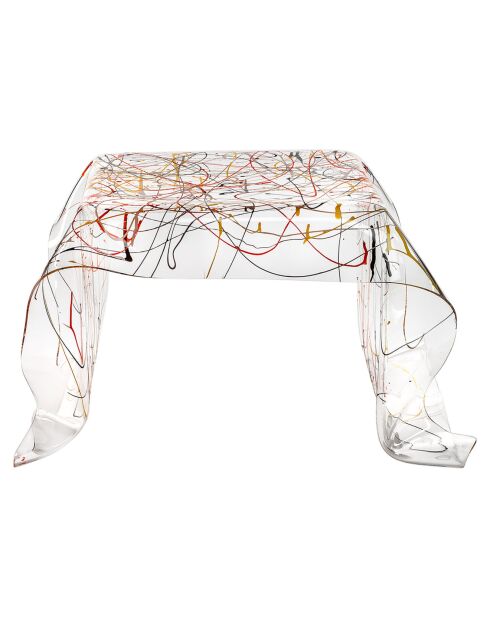 Table basse carrée Drappeggi multicolore - 60x75x40 cm