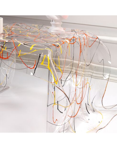 Mesita cuadrada Drappeggi multicolor - 60x75x40 cm