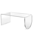 Table basse Jeffrey transparente - 30x33x60 cm