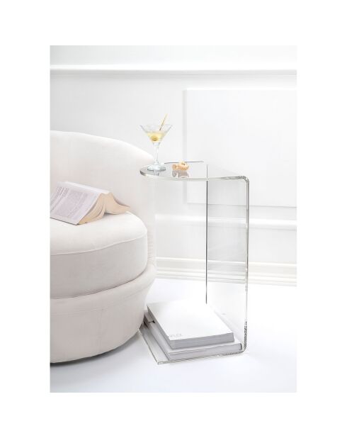 Jeffrey transparenter Couchtisch - 30x33x60 cm