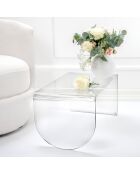 Table basse Jeffrey transparente - 30x33x60 cm