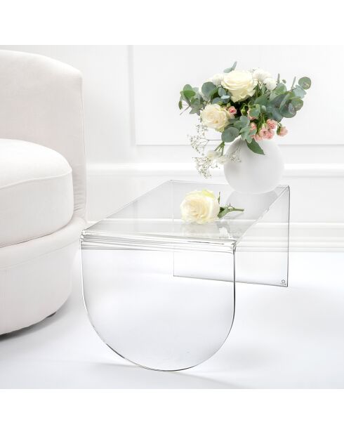 Table basse Jeffrey transparente - 30x33x60 cm
