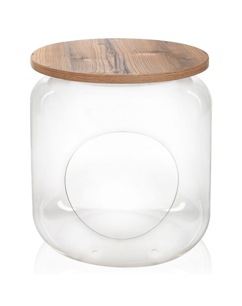 Niche pour animaux I-Pet transparent/chêne - D.40x46 cm