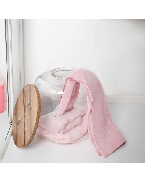 Tolino transparent/Eichentisch/Behälter - D.38x42 cm