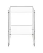 Table basse polyvalente Contigo transparente - 32x29x45 cm