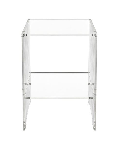 Table basse polyvalente Contigo transparente - 32x29x45 cm