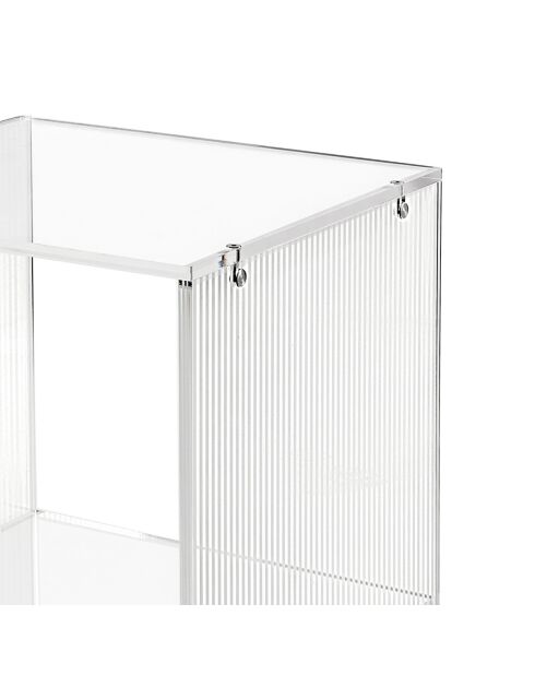 Table basse polyvalente Contigo transparente - 32x29x45 cm