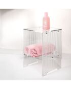 Table basse polyvalente Contigo transparente - 32x29x45 cm