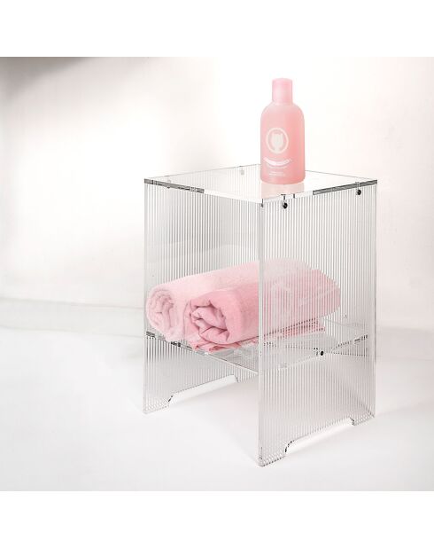 Table basse polyvalente Contigo transparente - 32x29x45 cm