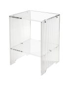 Table basse polyvalente Contigo transparente - 32x29x45 cm