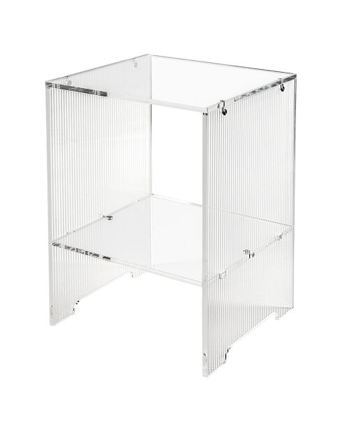 Table basse polyvalente Contigo transparente - 32x29x45 cm