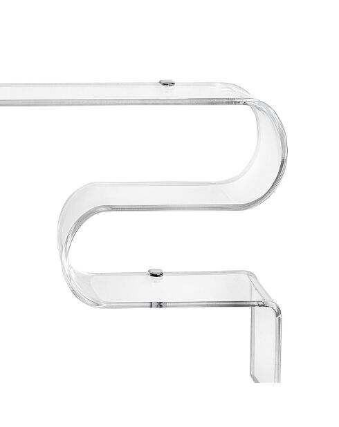 Console murale Curvy transparente - 76x15x40.5 cm