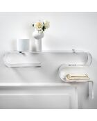 Console murale Curvy transparente - 76x15x40.5 cm